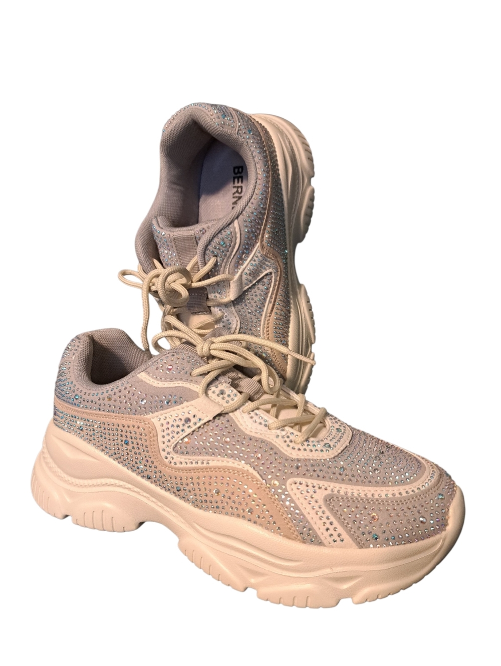 Berness Queta Rhinestone Sneakers Chunky  Sole Size 9